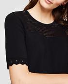 Ann Taylor Perforated Short Sleeve Sweater