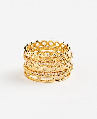 Ann Taylor Link Stacked Ring Set
