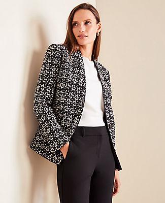 Ann Taylor The Cutaway Blazer In Tweed