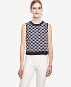 Ann Taylor Jacquard Cropped Ann Shell