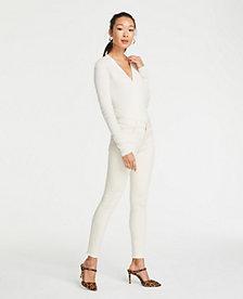 Ann Taylor Frayed Hem Performance Stretch Skinny Jeans