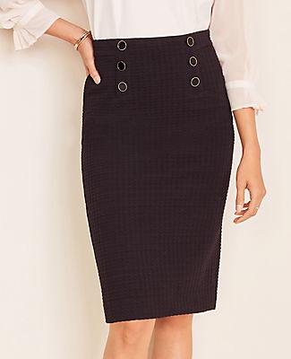 Ann Taylor Houndstooth Sailor Pencil Skirt