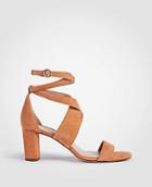 Ann Taylor Corrine Suede Block Heel Sandals