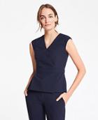 Ann Taylor Wrap Top In Seasonless Stretch