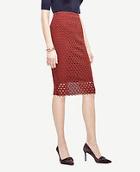 Ann Taylor Tulip Lace Pencil Skirt