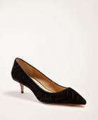 Ann Taylor Reese Quilted Velvet Pumps