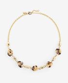 Ann Taylor Knotted Tortoiseshell Print Necklace