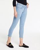 Ann Taylor Frayed Hem Skinny Crop Jeans