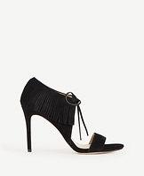 Ann Taylor Toni Suede Fringe Sandals