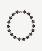 Ann Taylor Round Crystal Floral Necklace