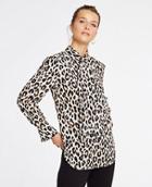 Ann Taylor Spotted Bow Blouse