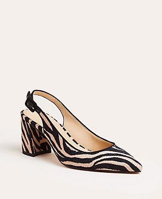 Ann Taylor Brielle Block Heel Slingback Pumps