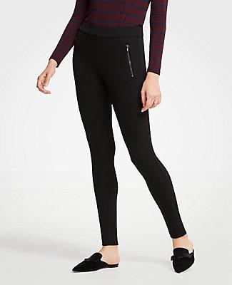 Ann Taylor Scuba Zip Pocket Leggings