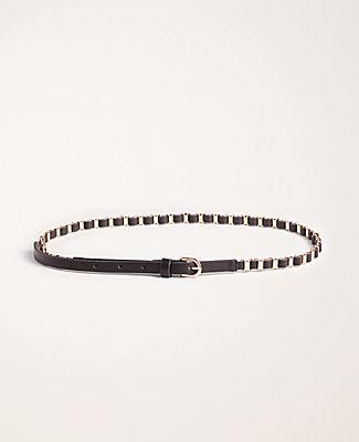 Ann Taylor Leather Woven Chain Belt