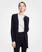 Ann Taylor Ribbed Open Cardigan