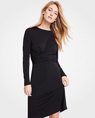 Ann Taylor Wrap Matte Jersey Dress