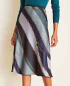 Ann Taylor Chain Print Satin Skirt
