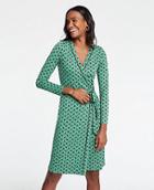 Ann Taylor Piped Tulip Wrap Dress