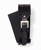 Ann Taylor Wide Stretch Leather Tab Belt