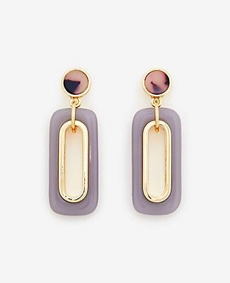 Ann Taylor Rectangle Resin Drop Earrings