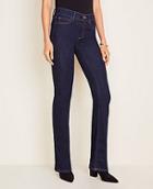 Ann Taylor Sculpting Pockets Boot Cut Jeans In Dark Rinse Wash