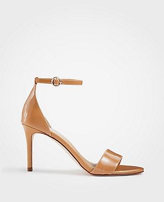 Ann Taylor Jaden Patent Leather Heeled Sandals