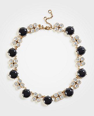 Ann Taylor Crystal Clover Beaded Necklace