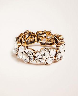 Ann Taylor Teardrop Crystal Stretch Bracelet