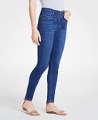 Ann Taylor Buttoned High Waist All Day Skinny Jeans