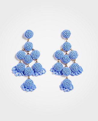 Ann Taylor Large Seed Bead Statement Earrings