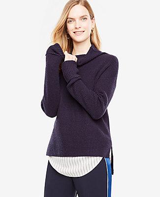 Ann Taylor Ribbed Hi-lo Turtleneck