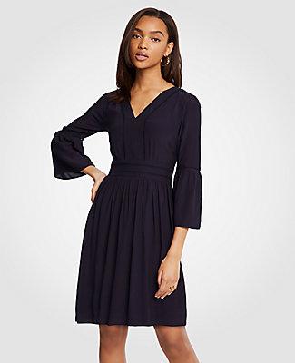 Ann Taylor Cutout Flare Sleeve Dress
