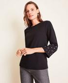 Ann Taylor Pearlized Bell Sleeve Top