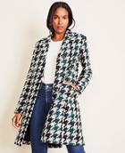 Ann Taylor Houndstooth Chesterfield Coat