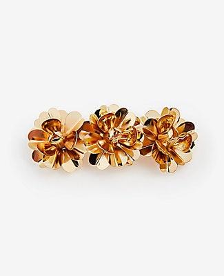 Ann Taylor Metallic Flower Barrette