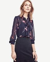Ann Taylor Freesia Ruffle Collar Blouse
