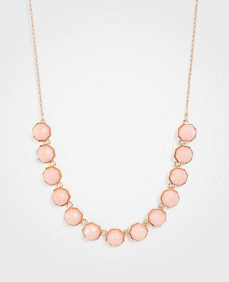 Ann Taylor Hexagon Stone Slider Necklace