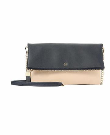 Ann Taylor Colorblocked Foldover Crossbody Bag, Modern Navy - One Size