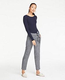 Ann Taylor Tie Waist Drapey Ankle Pants