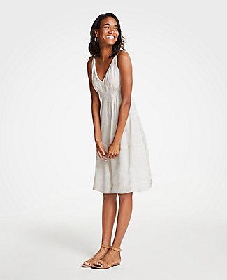 Ann Taylor Tropical Leaf Bauble Dress