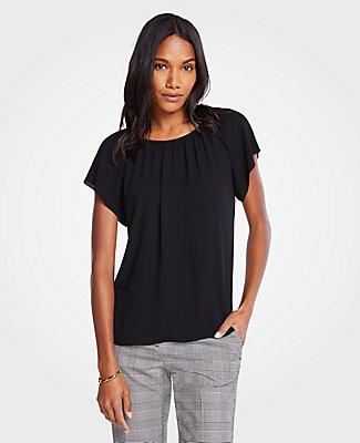 Ann Taylor Flutter Sleeve Tee