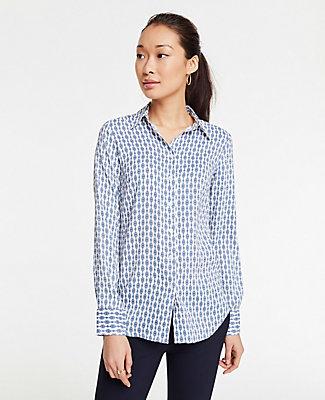 Ann Taylor Chain Link Perfect Shirt