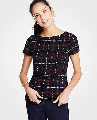 Ann Taylor Plaid Top