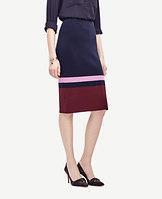 Ann Taylor Colorblocked Knit Pencil Skirt