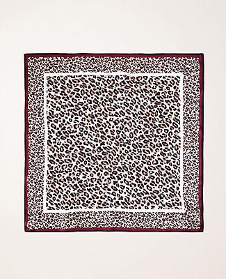 Ann Taylor Cheetah Print Silk Little Scarf