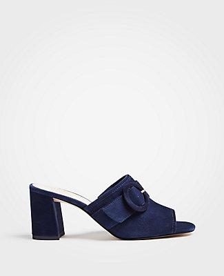 Ann Taylor Hester Suede Block Heel Sandals
