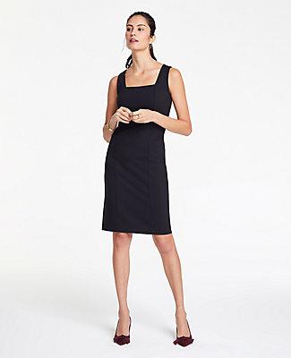 Ann Taylor Square Neck Ponte Knit Sheath Dress