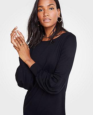 Ann Taylor Boatneck Lantern Sleeve Top