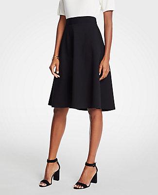 Ann Taylor Seamed Ponte Full Skirt