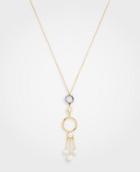 Ann Taylor Circle Pearlized Pendant Necklace